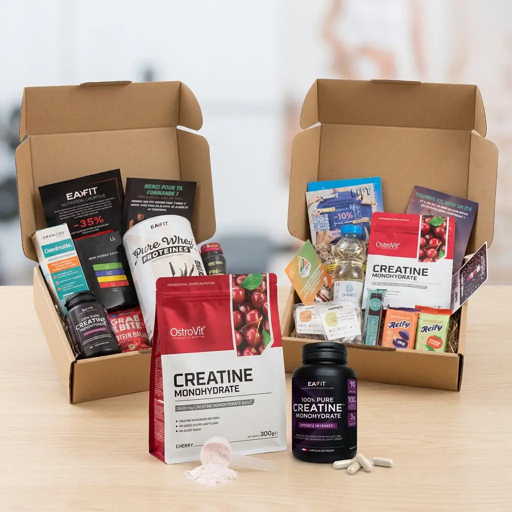 Créatine en poudre et en gélules : bienfaits et usages | MYR PROT BOX