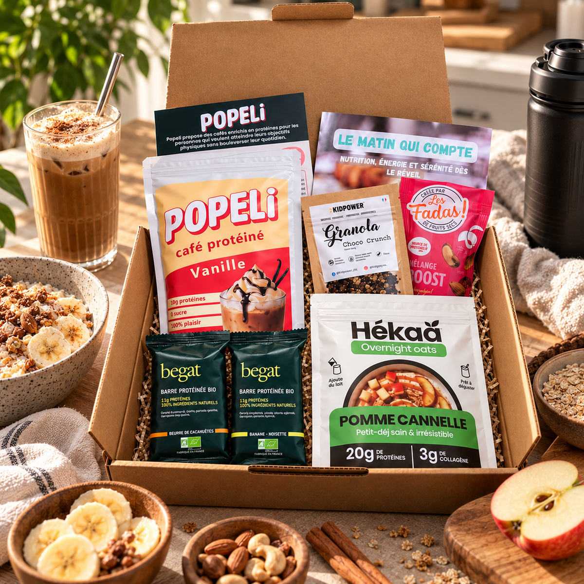 Petit déjeuner healthy et protéiné avec une MYR PROT BOX 