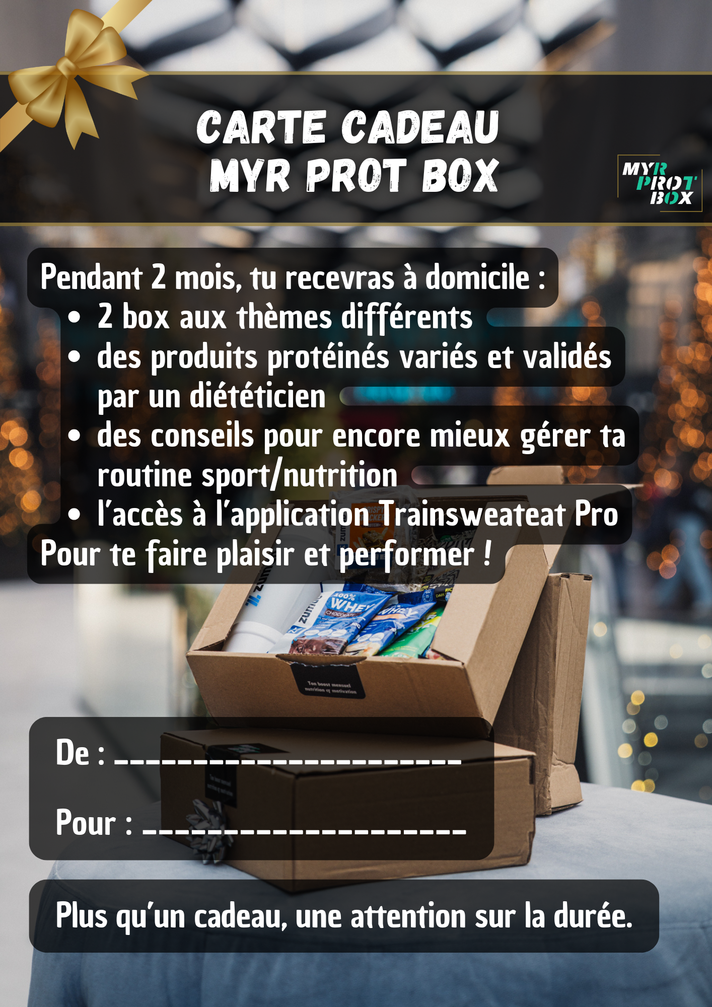 Carte-cadeau MYR PROT BOX